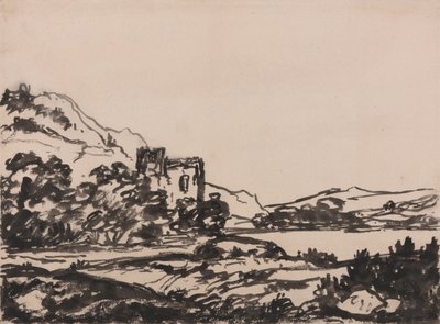 Castelo em uma paisagem de Alexander Cozens